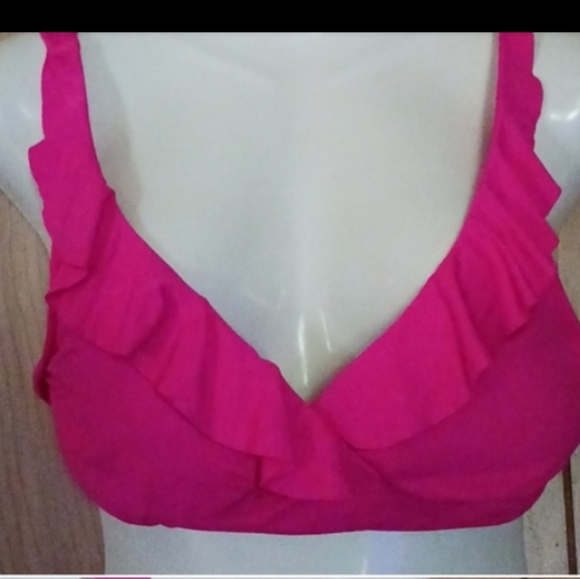 Ralph Lauren Vibrant Pink/Red Swimwear Top - Picture 1 of 5